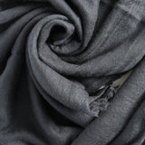 Close up of Grey scarf, showing detail