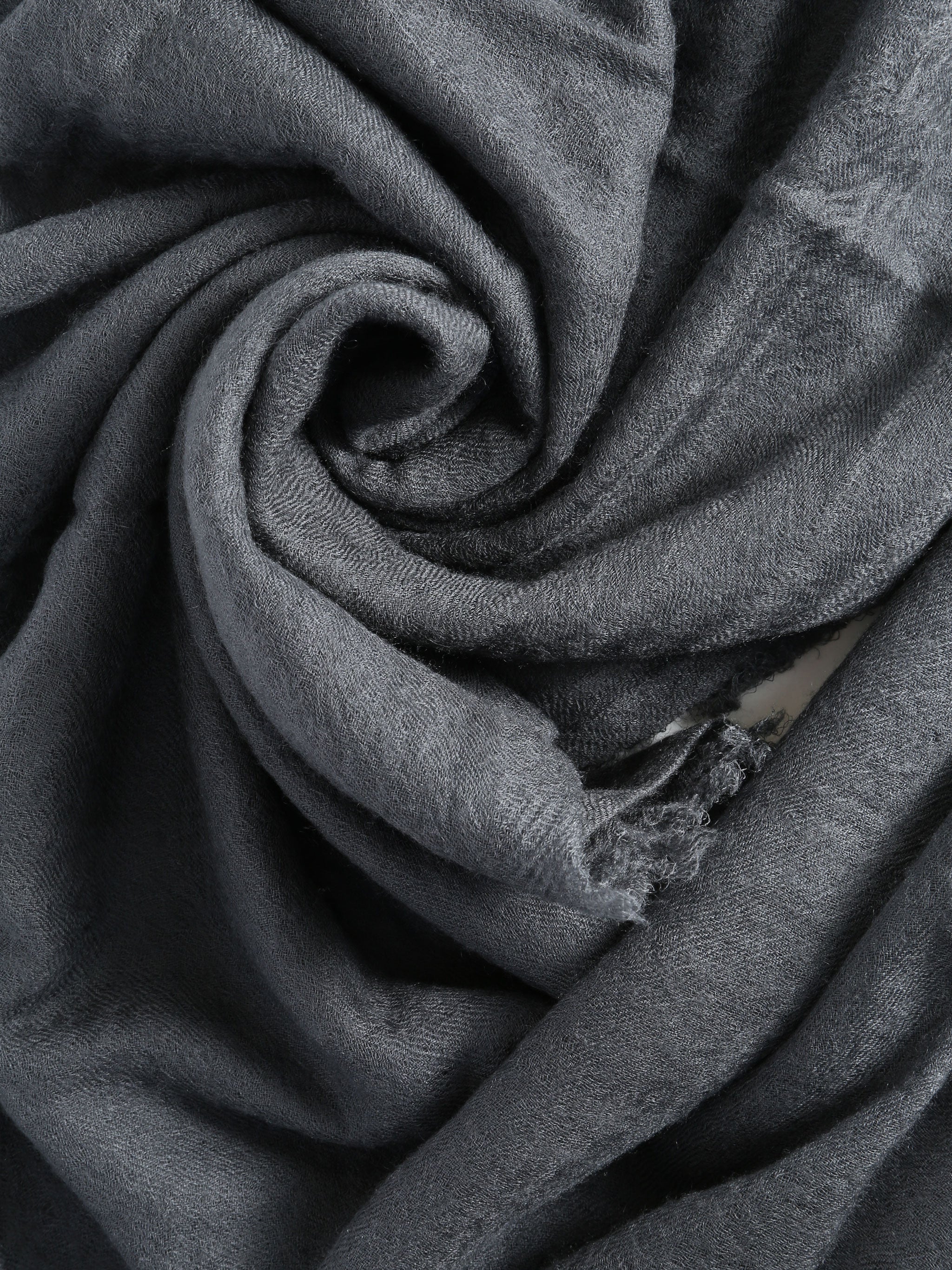 Close up of Grey scarf, showing detail