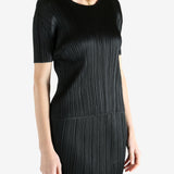 Black shirts worn by a person, showing the shirts fit