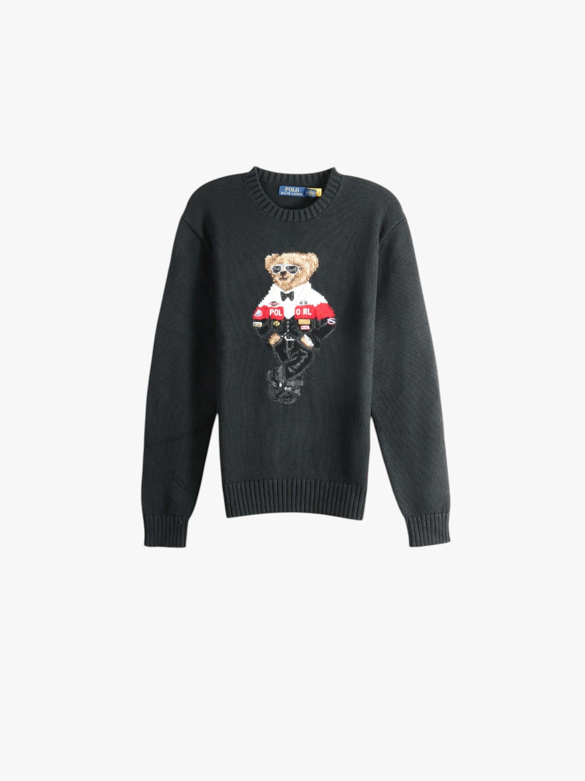 Black knitwear, front view