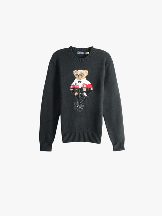 Black knitwear, front view