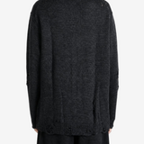 Black knitwear, full body view
