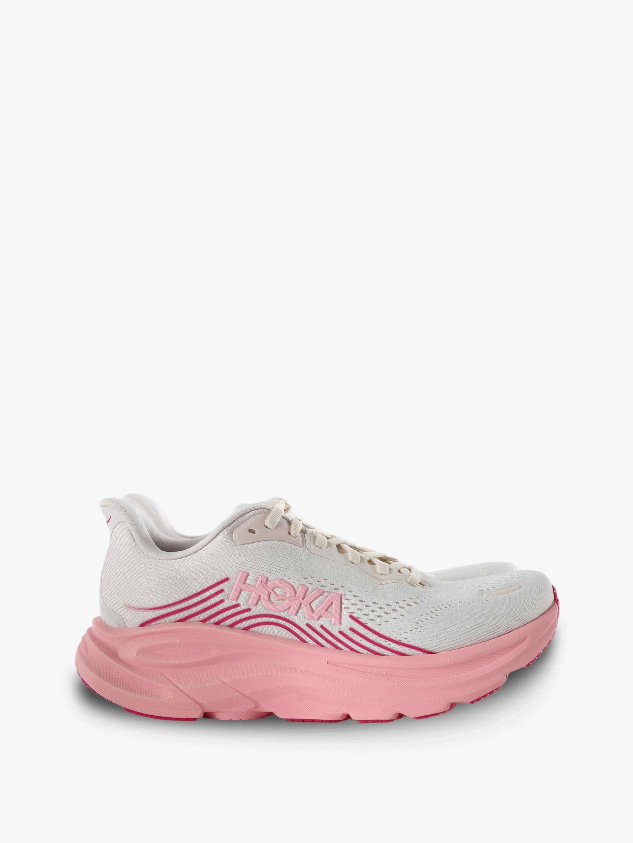 Pink shoes, front view
