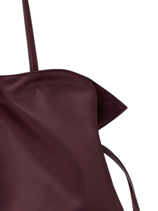 Burgundy bag, front view