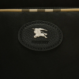 Close up of the black bag, showing texture of the polyester