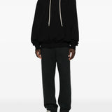 Black hoodie, full body view