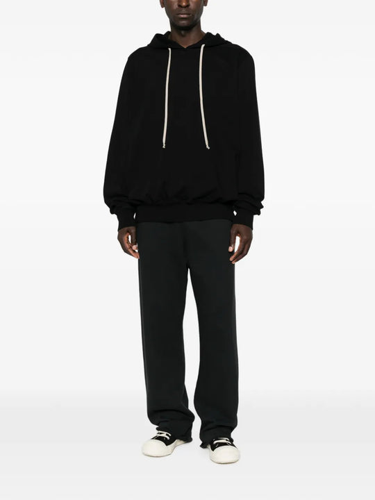 Black hoodie, full body view