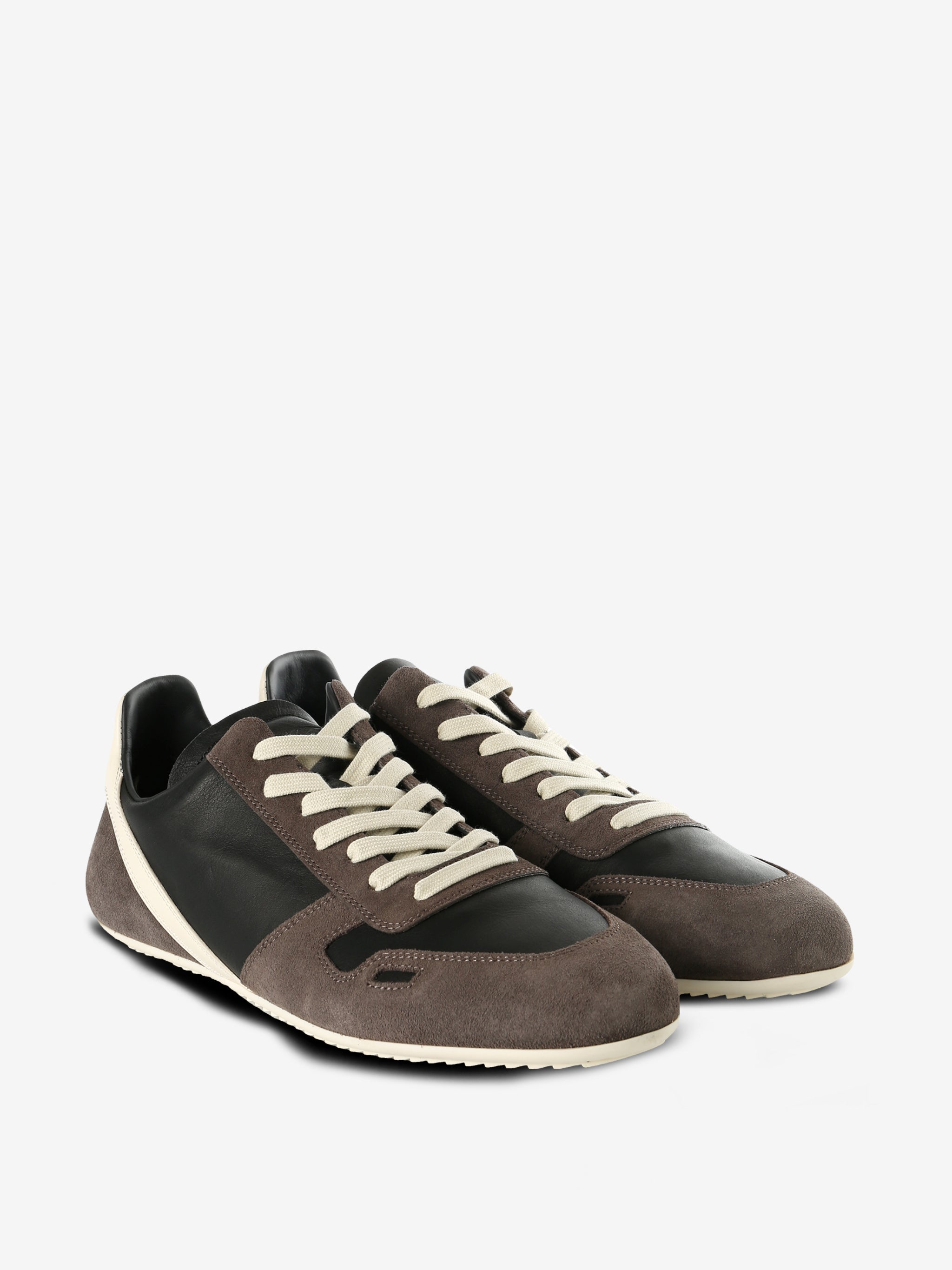 Brown sneakers, side view