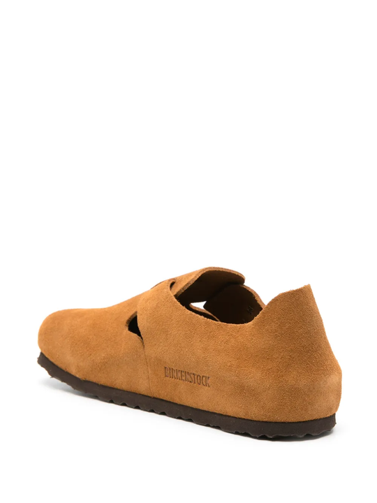 Brown sandals, side view