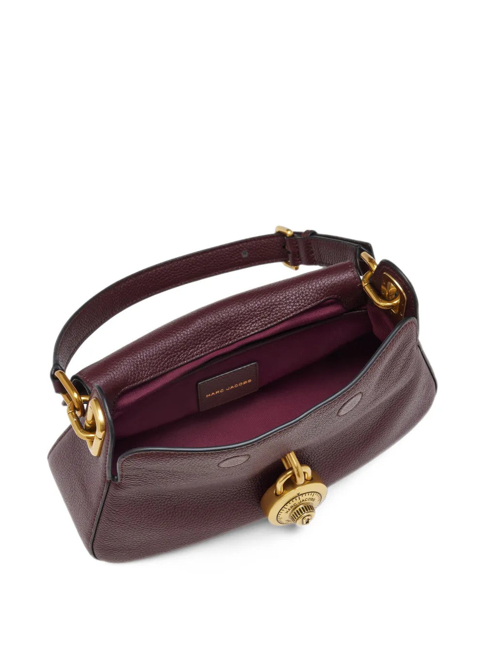 Burgundy bag, front view