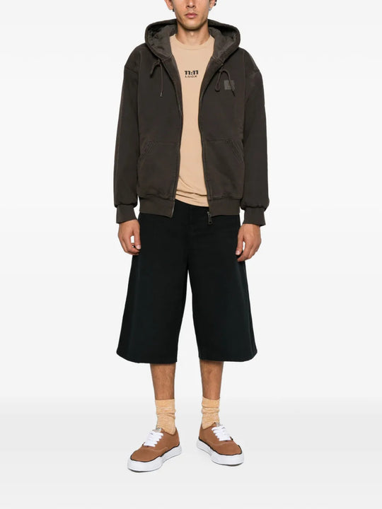 Brown jacket, full body view