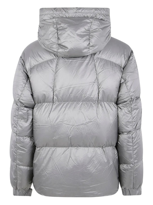 Grey parka, front view
