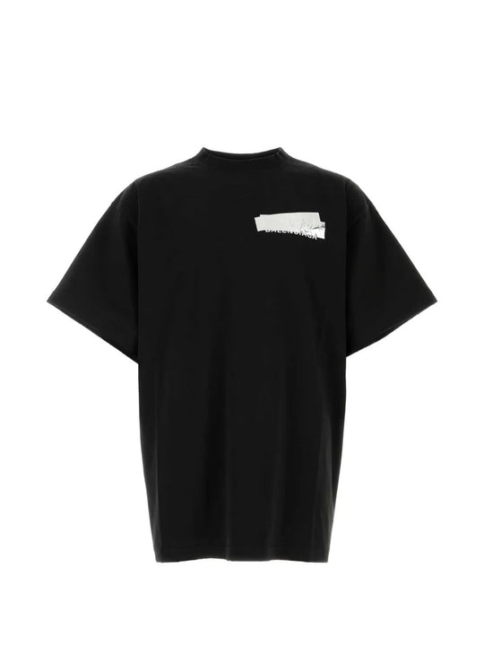 Black t-shirt, front view
