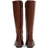 Brown boots, back view