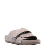 Grey sandals, front view