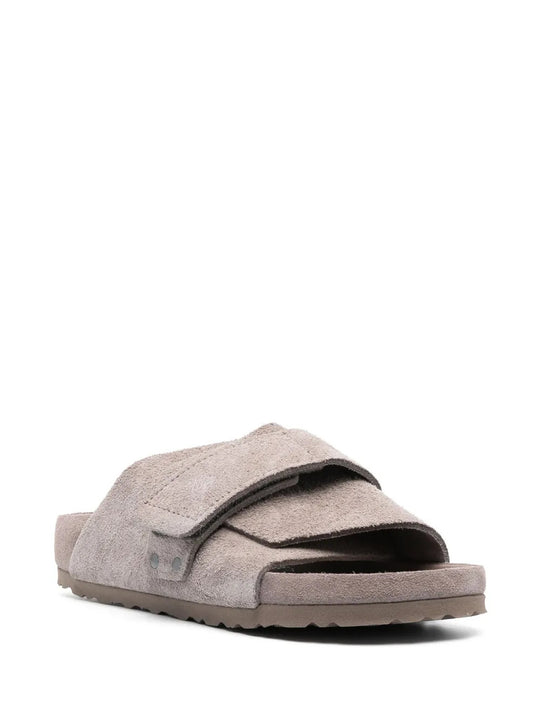 Grey sandals, front view
