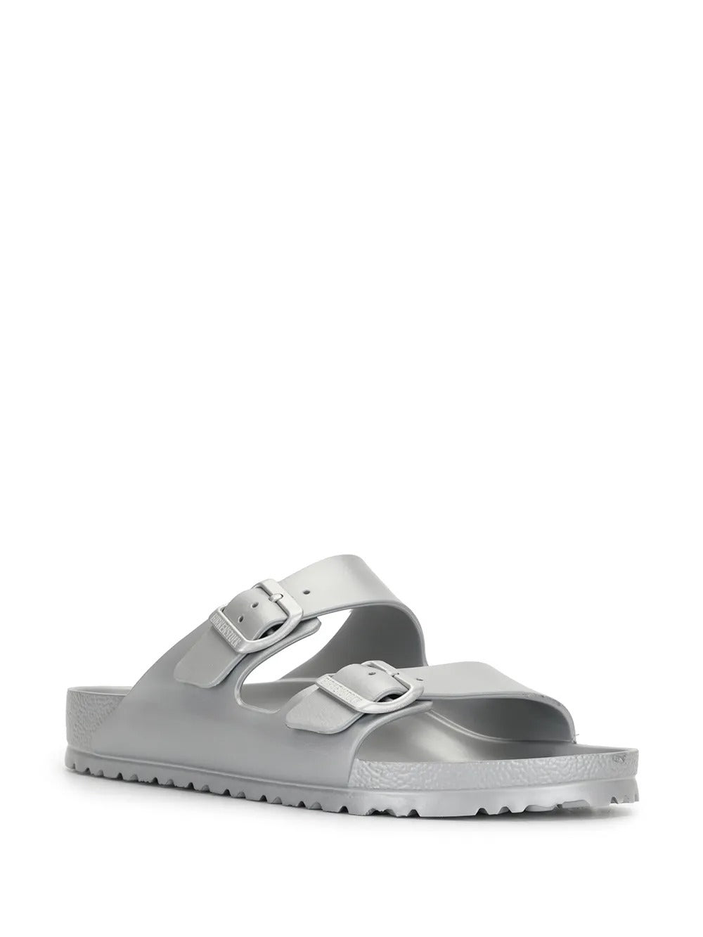Grey sandals, front view
