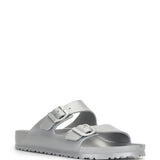 Grey sandals, front view