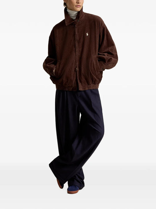 Brown jacket, full body view