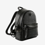 Black backpack,side view