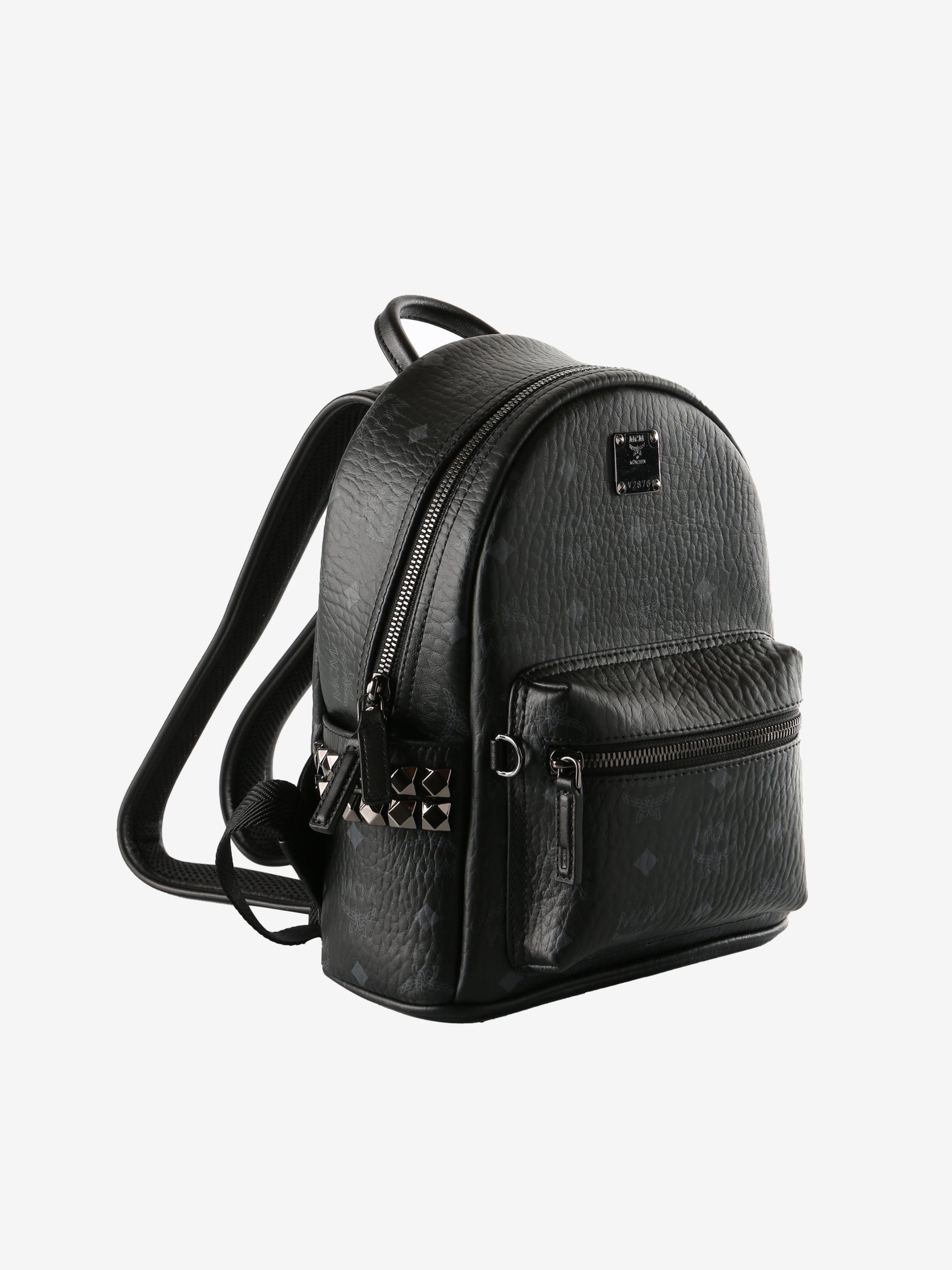 Black backpack,side view