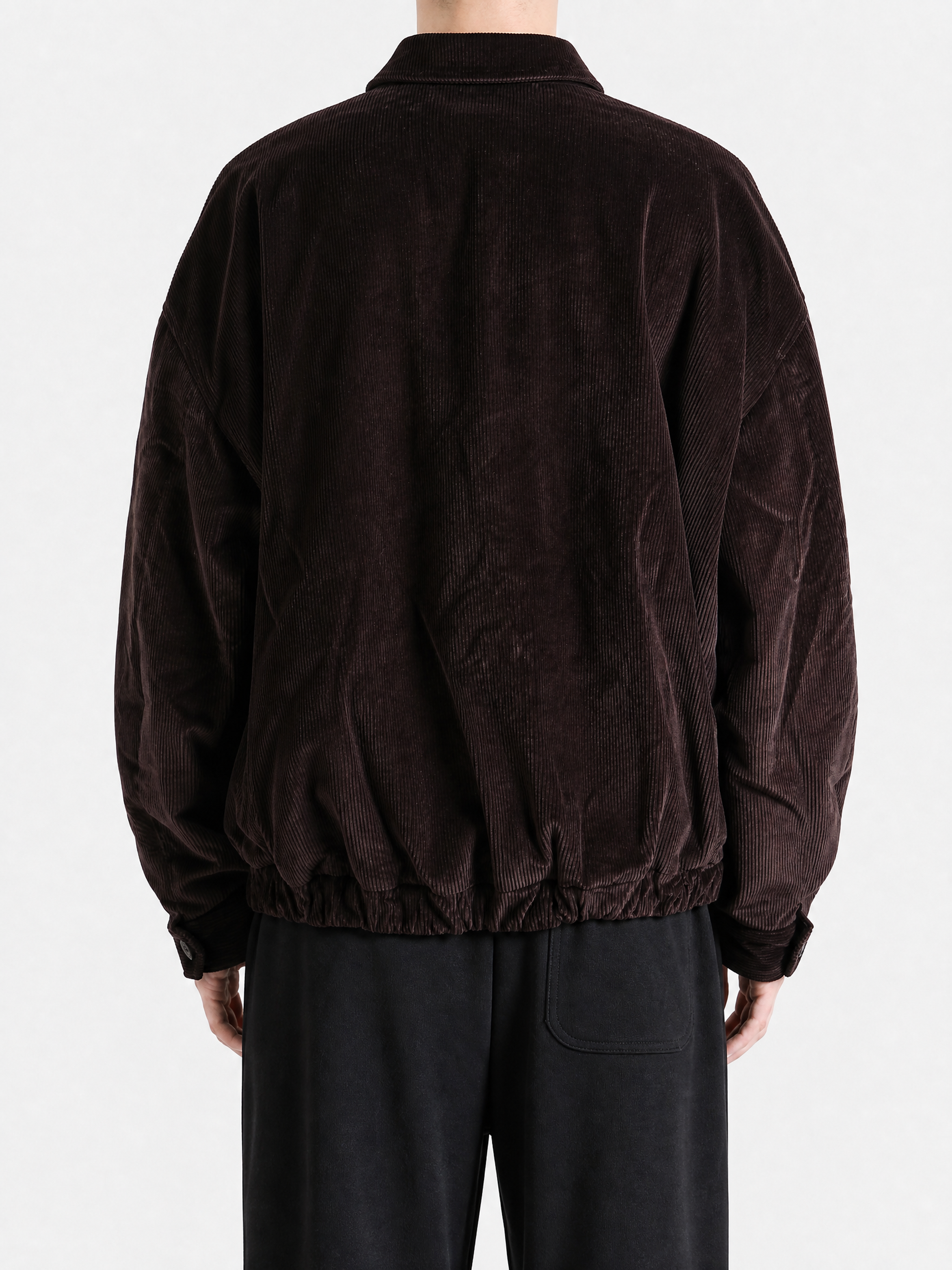 Brown jacket, full body view