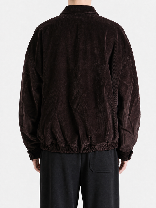 Brown jacket, full body view