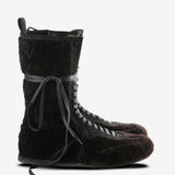 Brown boots, front view