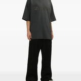 Grey t-shirt, full body view