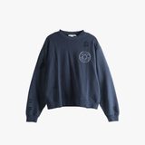 Navy sweatshirts, front view