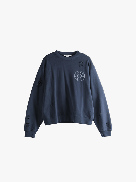 Navy sweatshirts, front view