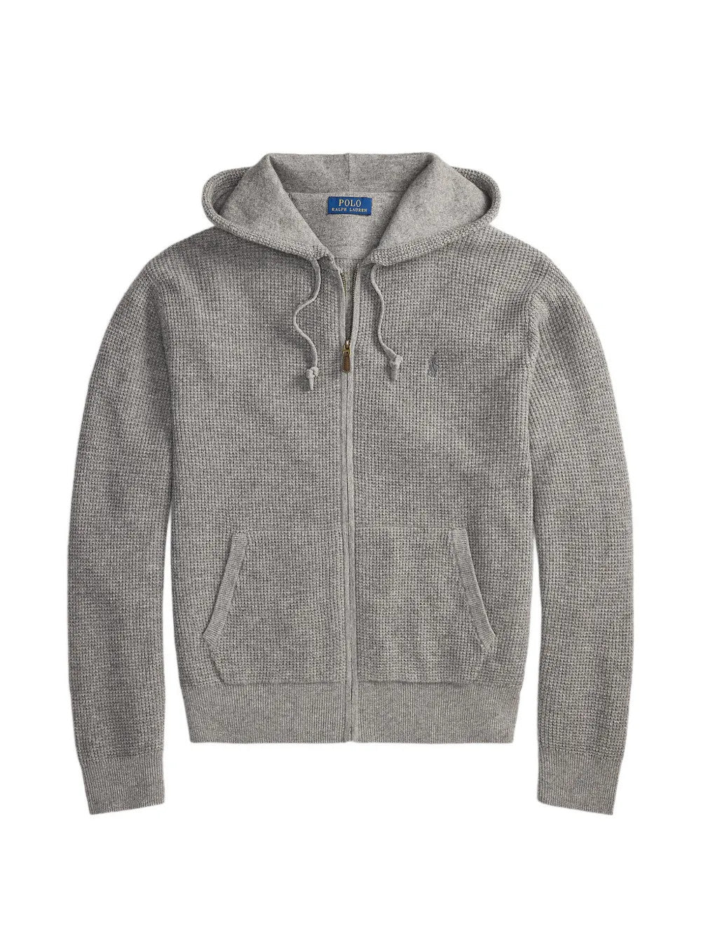 Grey knitwear, front view