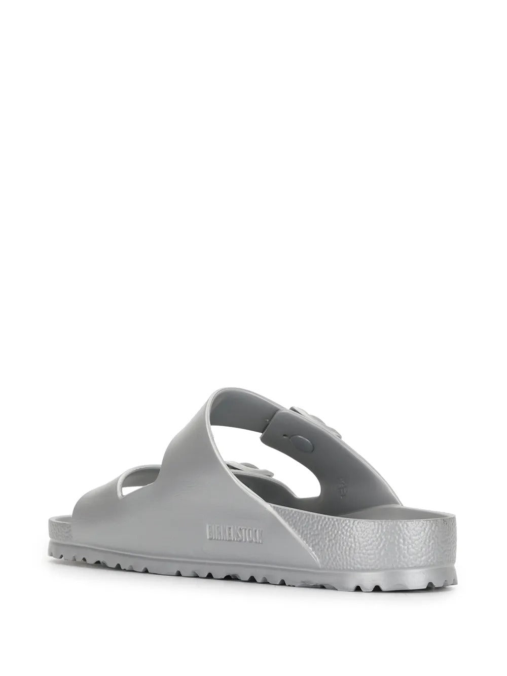 Grey sandals, side view