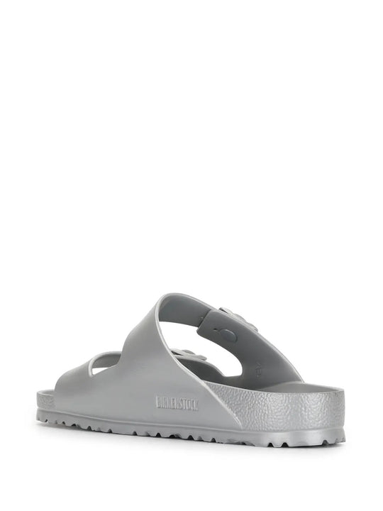Grey sandals, side view