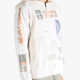 White sweats worn by a person, showing the sweats fit