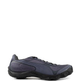 Navy shoes, side view