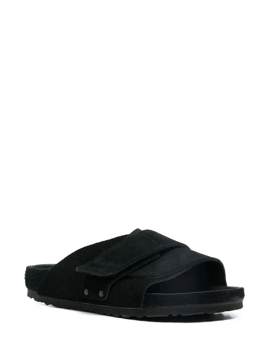 Black sandals, front view