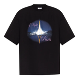 Black t-shirt, front view