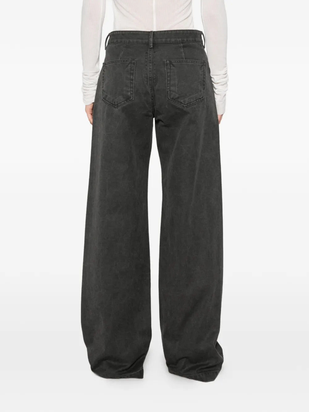 Grey pants, full body view