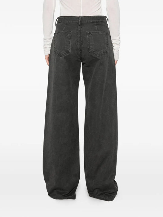 Grey pants, full body view