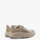 Tan shoes, side view