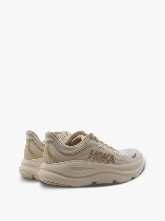 Tan shoes, side view