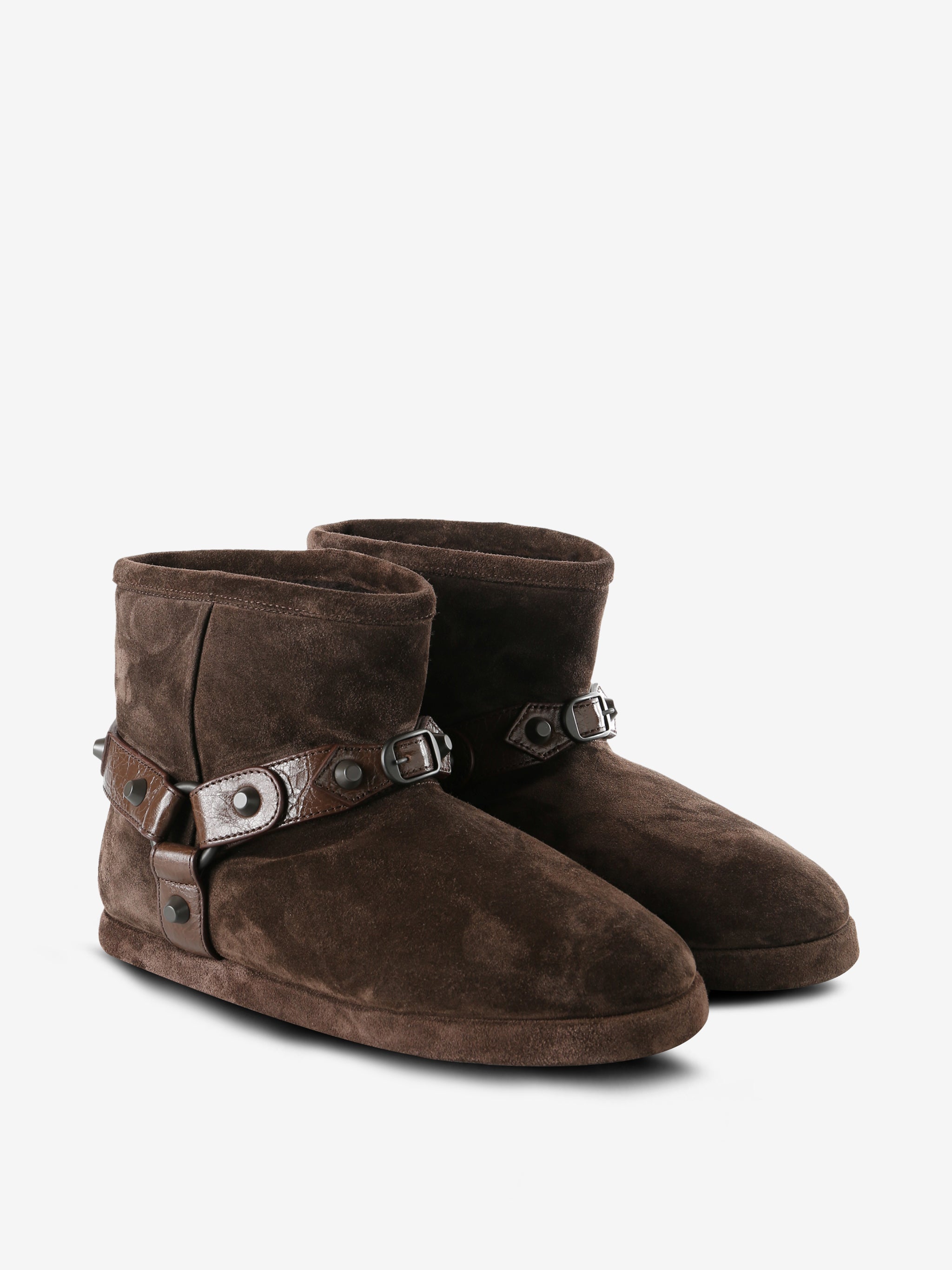 Brown boots, side view