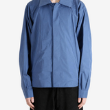 Blue jacket, full body view