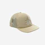 Tan hats,side view