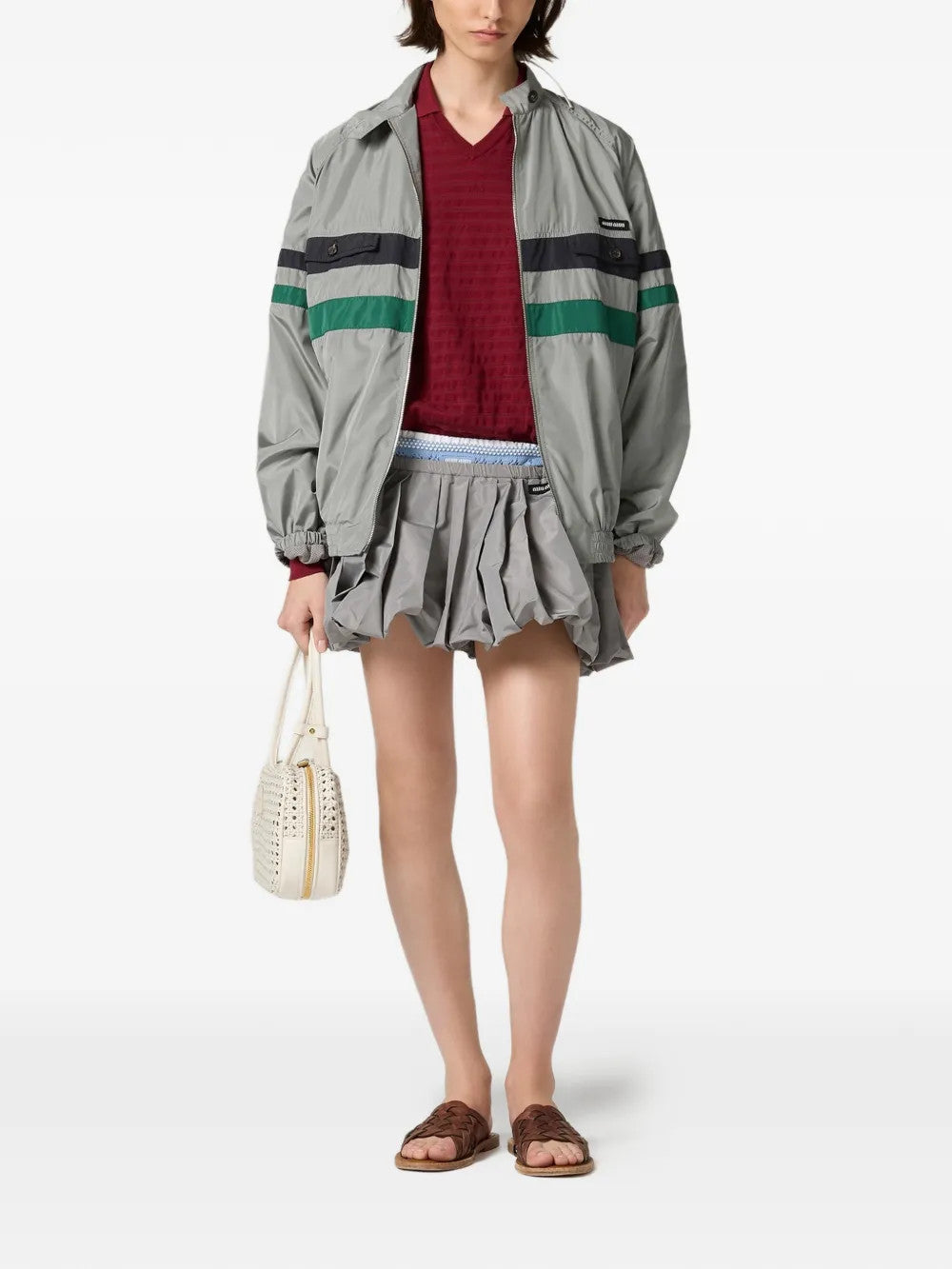 Grey jacket, full body view
