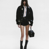 black jacket,full body view