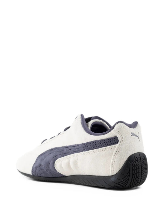 Tan shoes, side view