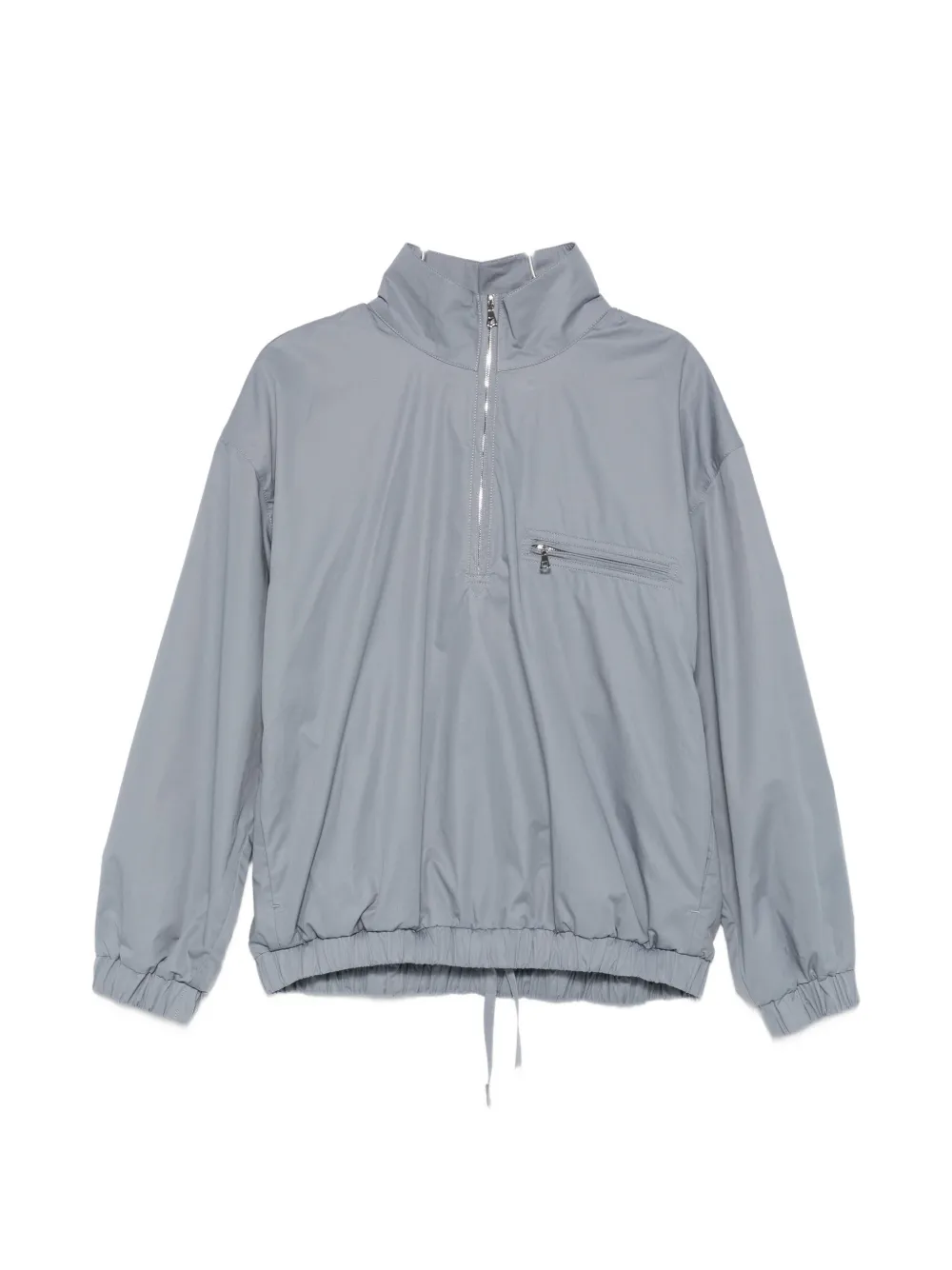 Grey windbreaker, front view