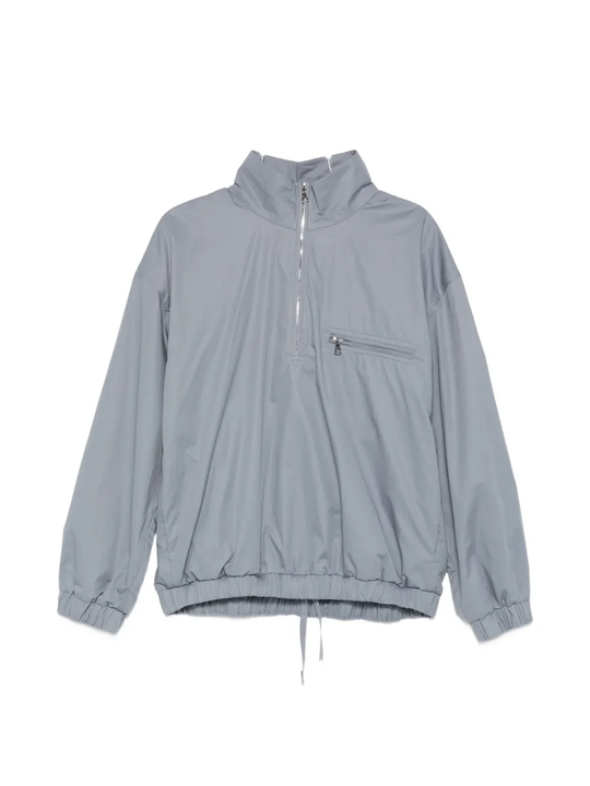 Grey windbreaker, front view